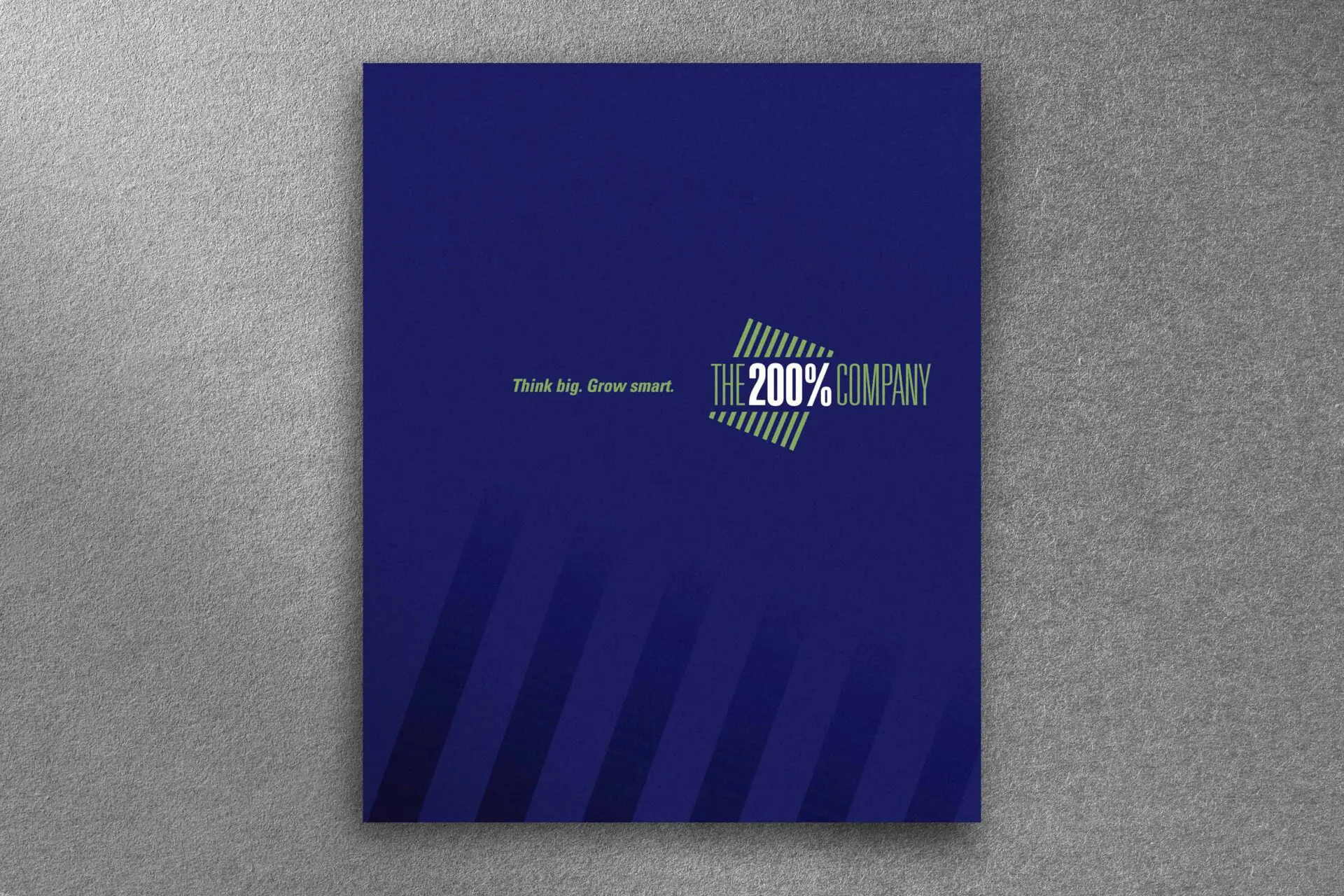 branding design pocket folder blue