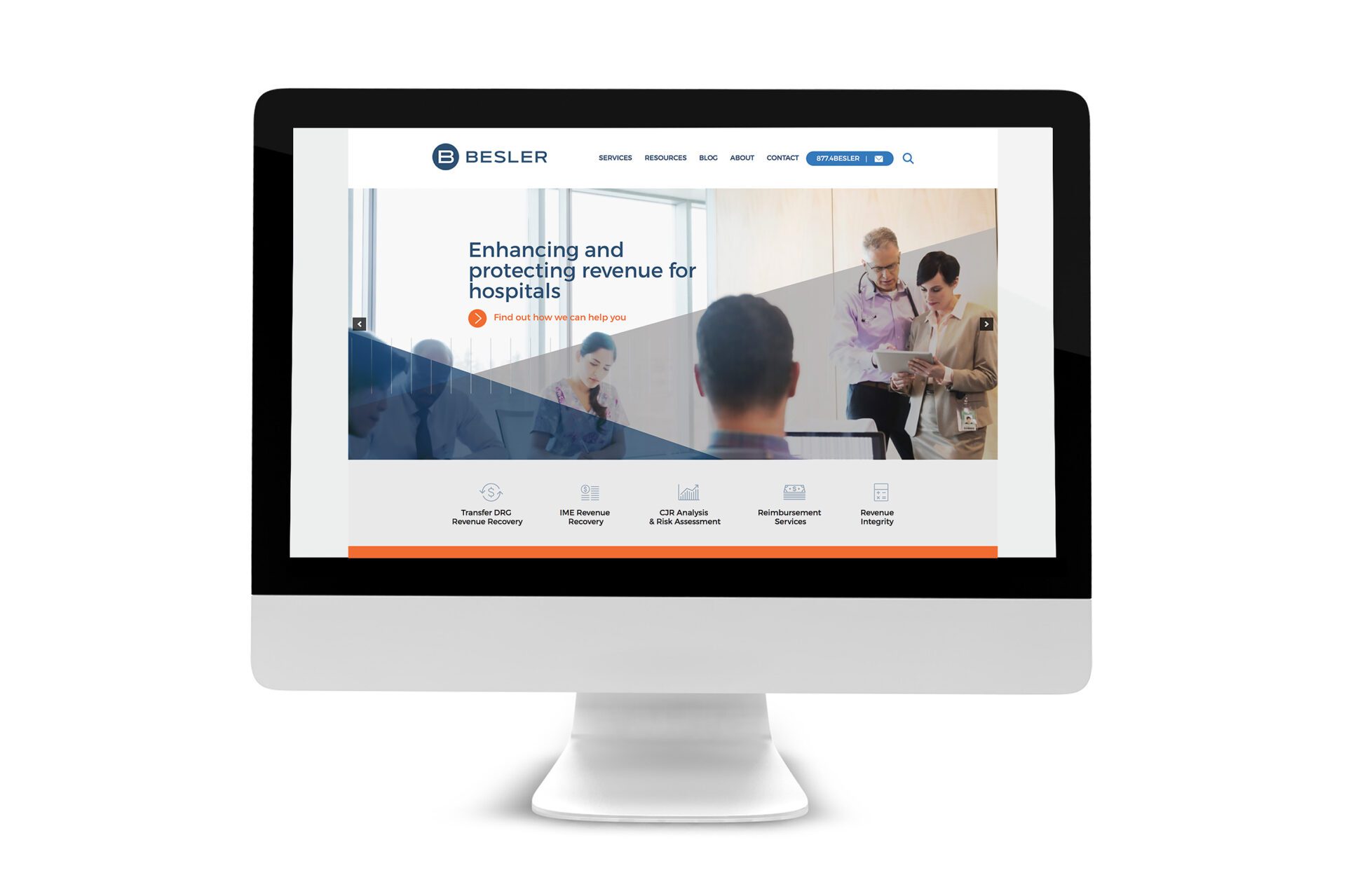 Besler Website Mockup Large Screen