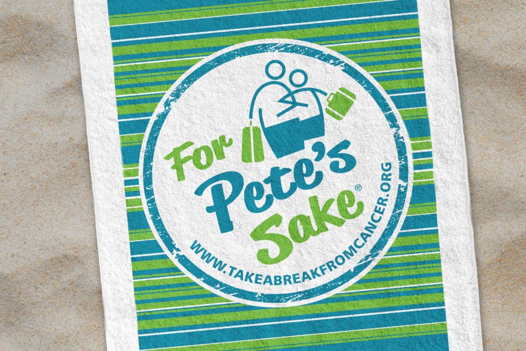 for petes sake branding towel panel tilt